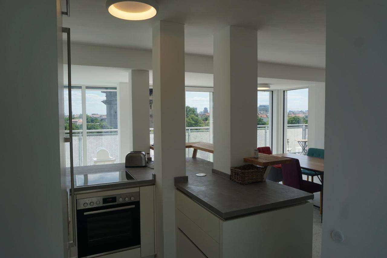 Apartamento Augartenblick Penthauscombo 15/16 - Blick Zum Riesenrad Viena Exterior foto