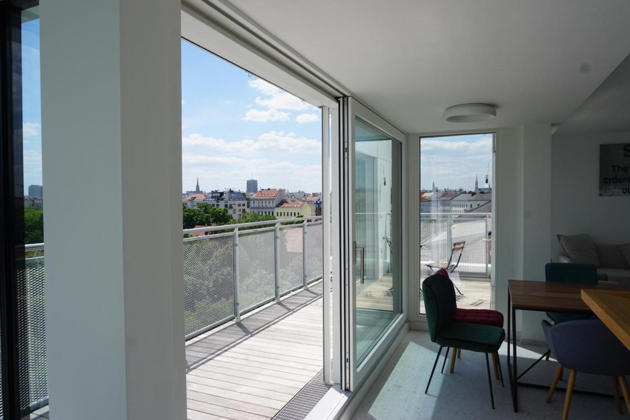 Apartamento Augartenblick Penthauscombo 15/16 - Blick Zum Riesenrad Viena Exterior foto